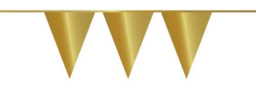 Vlaggenlijn goud metallic 10 meter