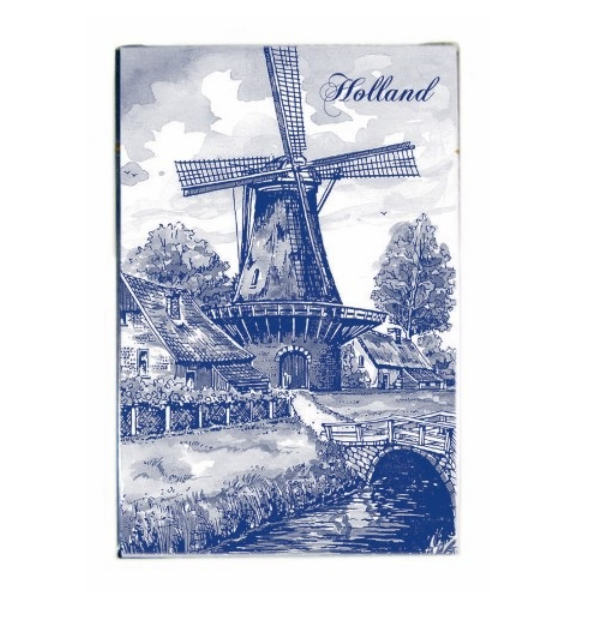 Speelkaarten Molen Delfts blauw