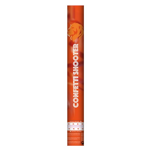 Confetti shooter oranje swirls 40 cm