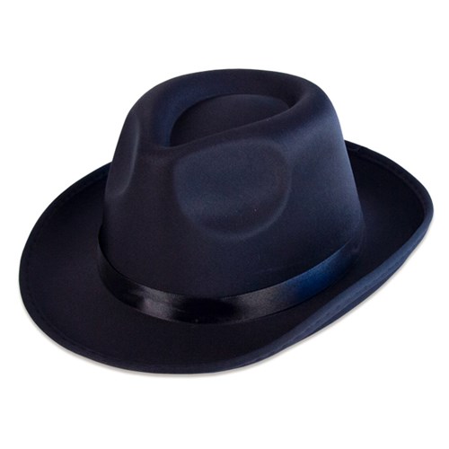 Al Capone hoed satijn zwart