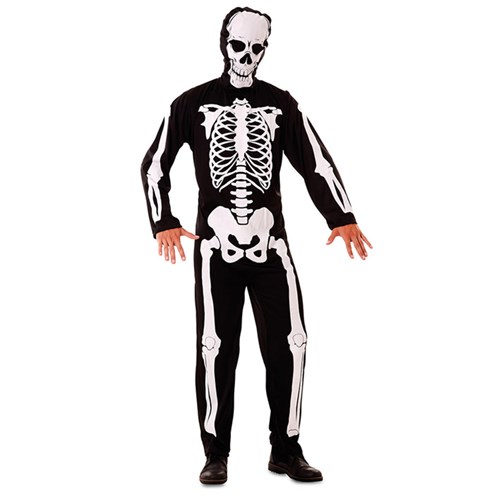 Skelet jumpsuit kostuum