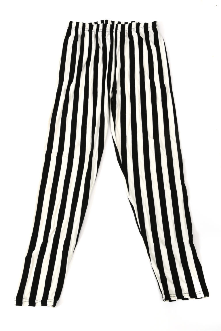 Legging zebra zwart-wit streep