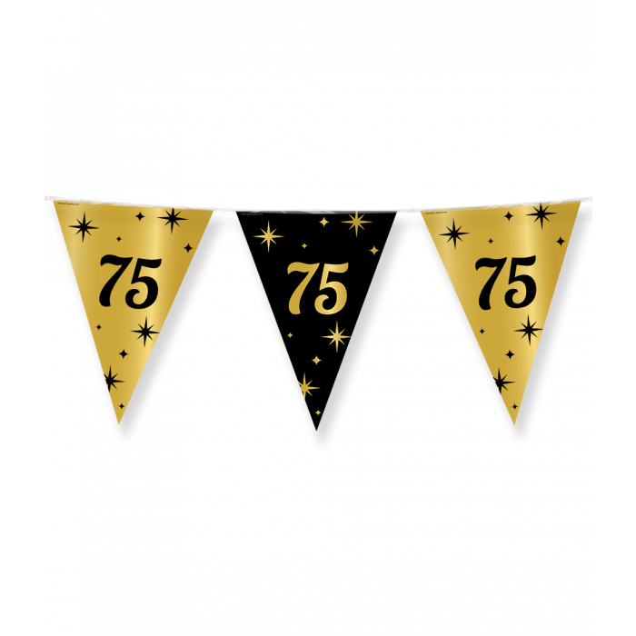 Vlaggenlijn Classy 75 jaar zwart-goud