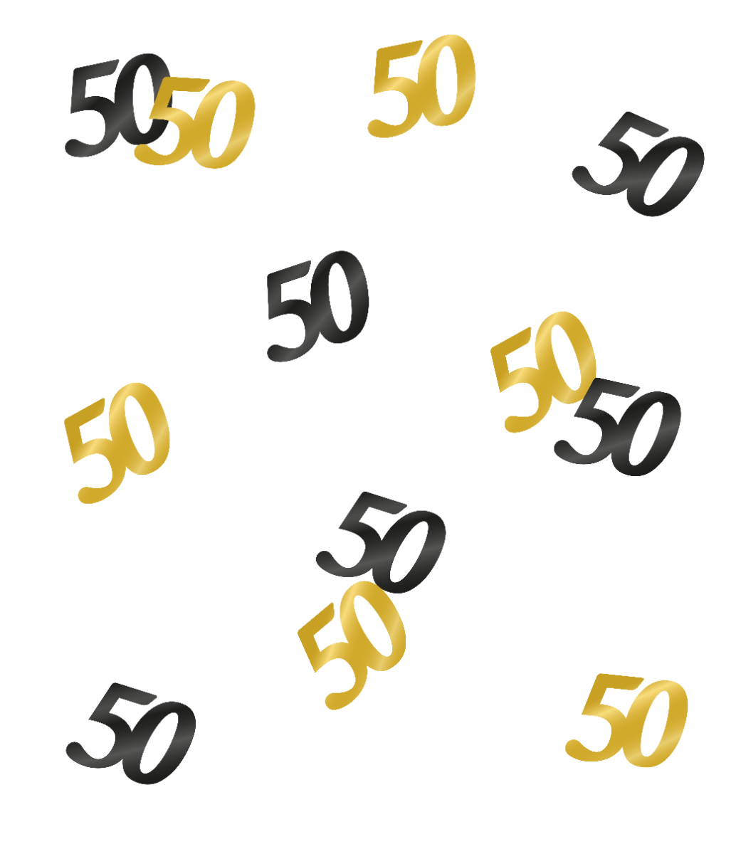 Confetti Classy 50 jaar zwart-goud