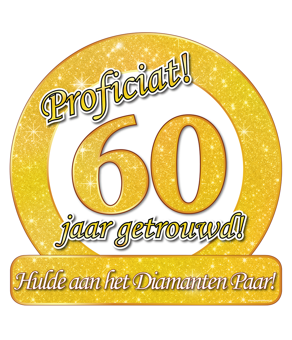 Huldeschild 60 jaar getrouwd