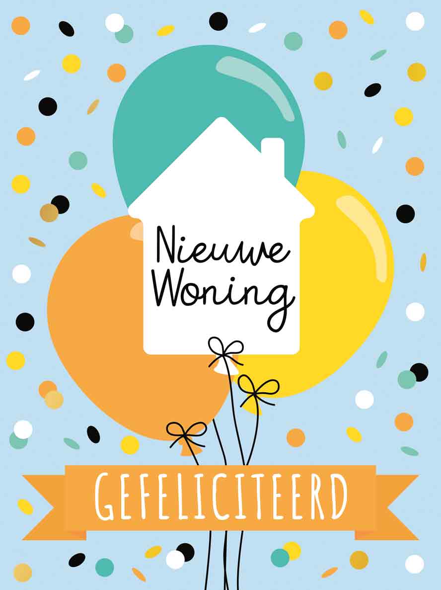 Wenskaart XL nieuwe woning 