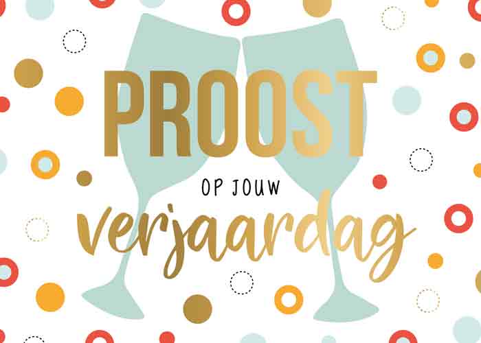 Wenskaart Daisy proost op jouw verjaardag