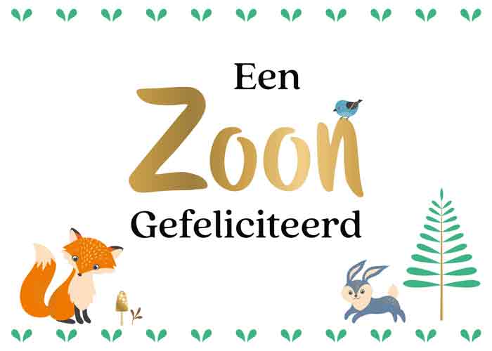 Wenskaart Daisy een zoon gefeliciteerd