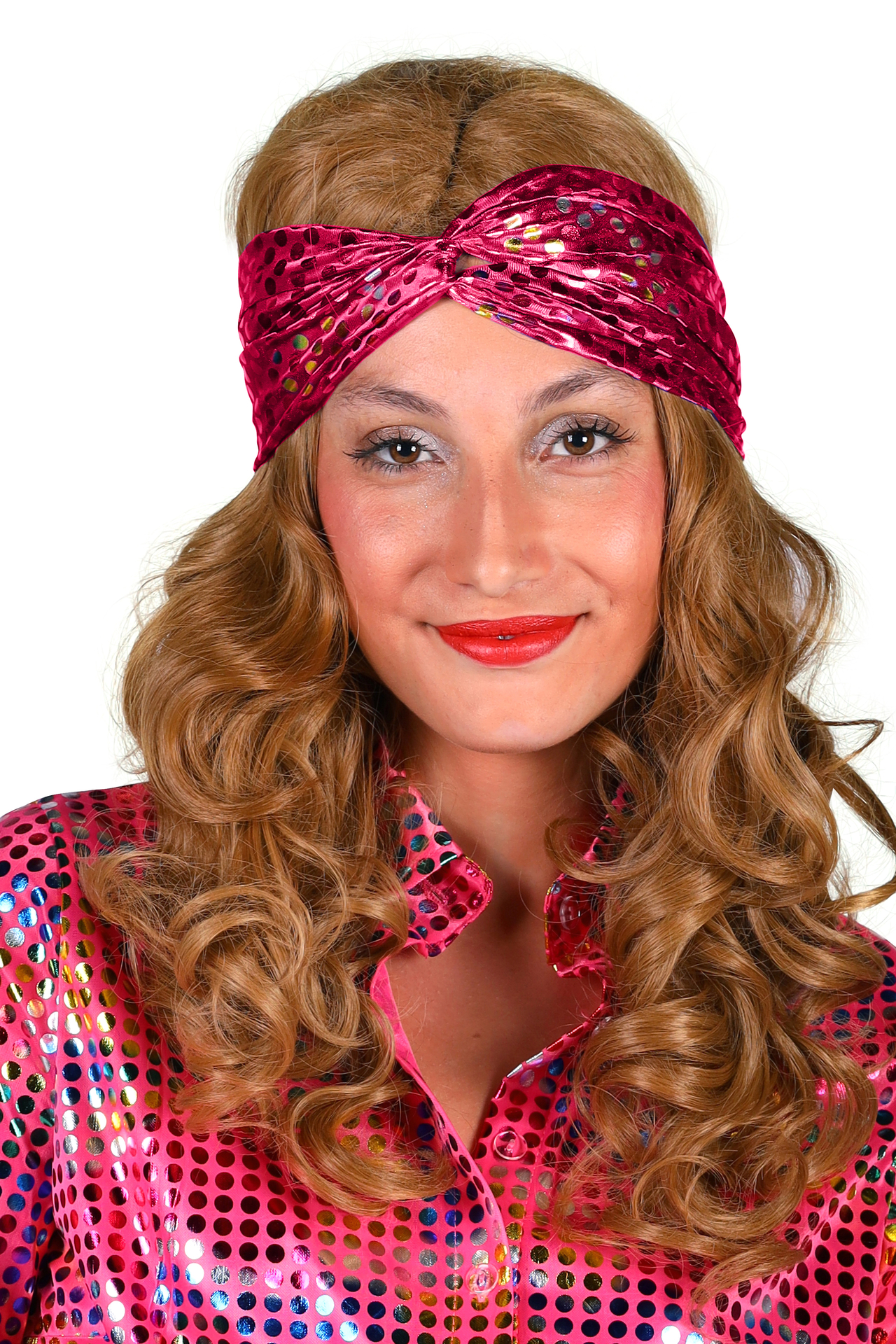 regenval scheidsrechter pantoffel Haarband disco roze | Feestartikelenshop.com