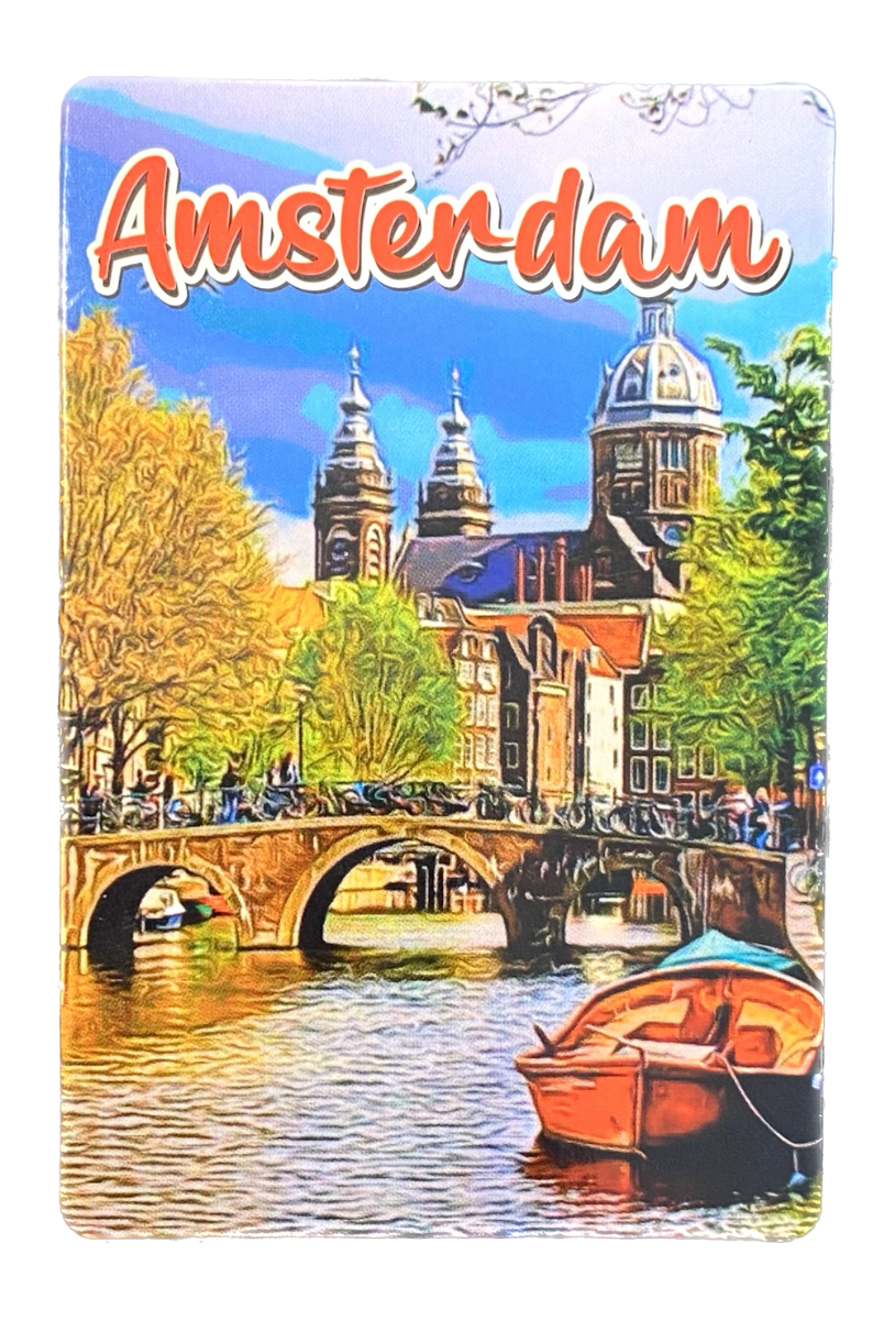 Magneet Amsterdam kanaal en kerk