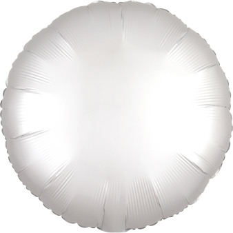 Folieballon wit rond 43 cm
