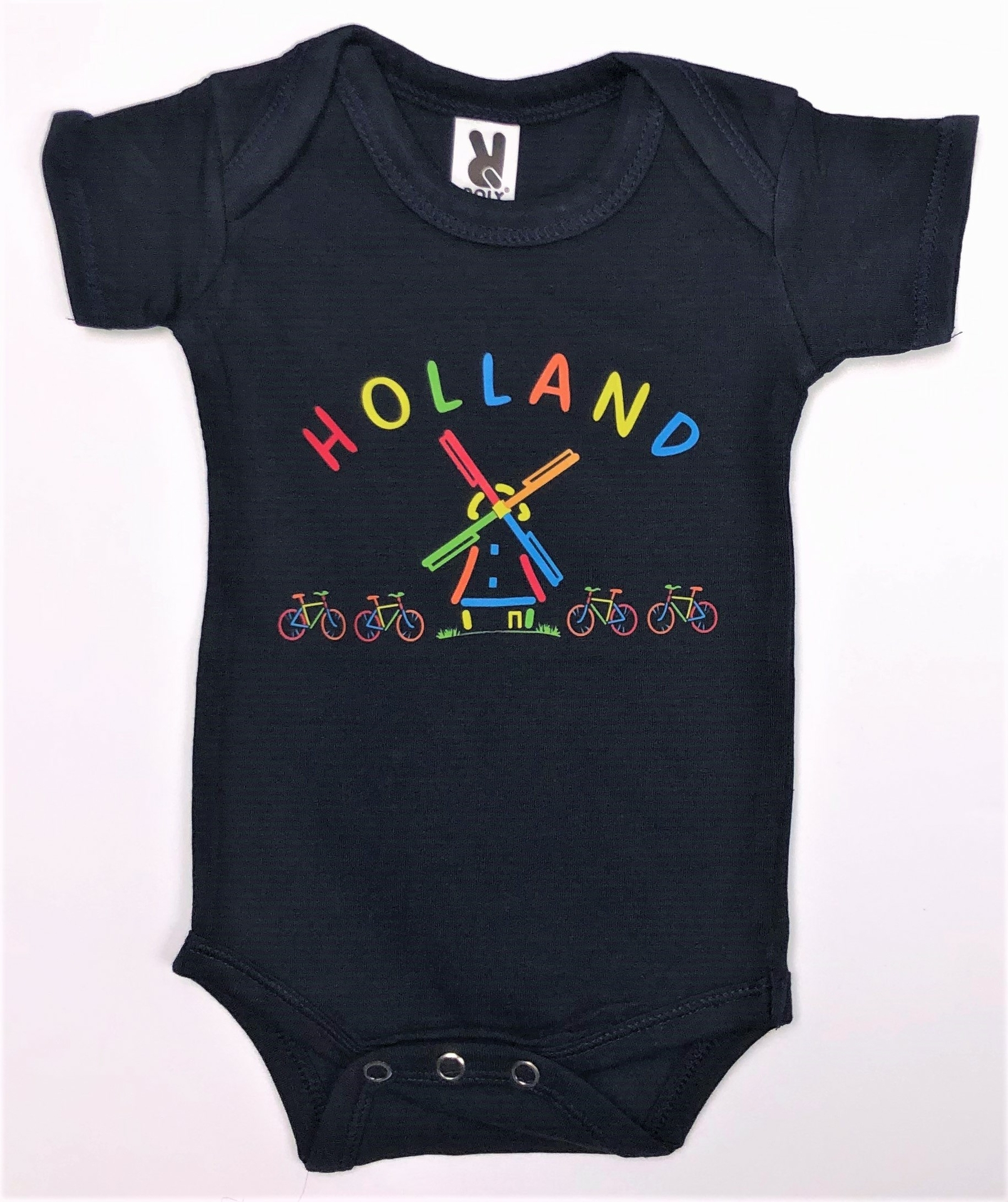 Romper donkerblauw Holland molen baby's