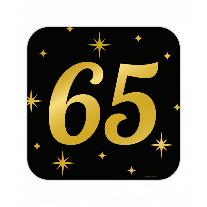 Huldeschild decoratie Classy 65 jaar zwart-goud