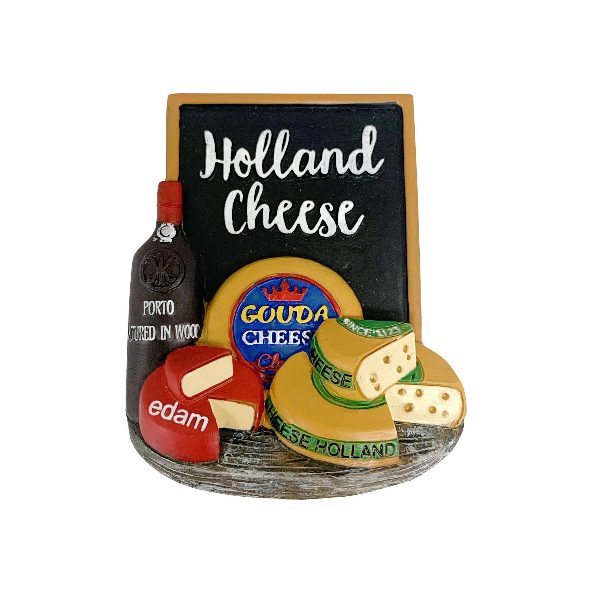 Magneet 3D wine & cheese/kaas Holland