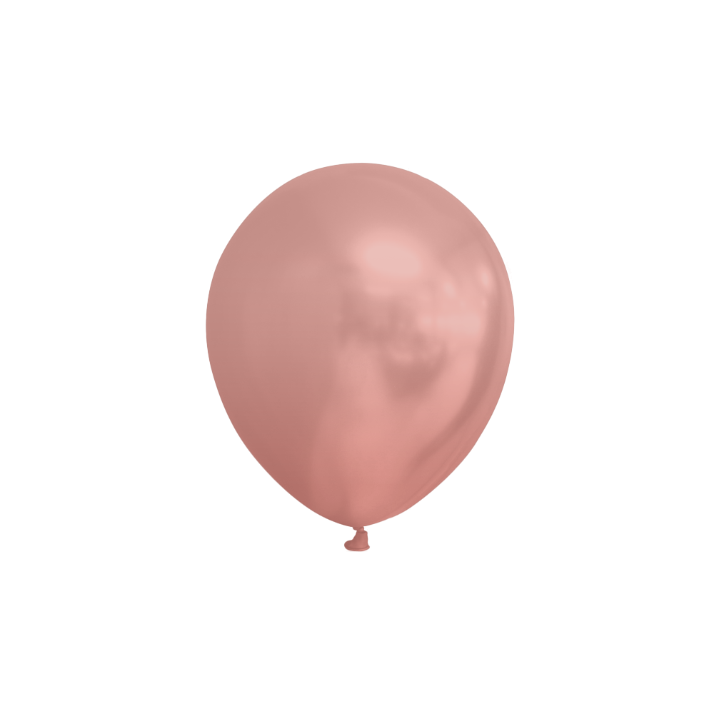 Ballonnen klein metallic rose goud 100 stuks