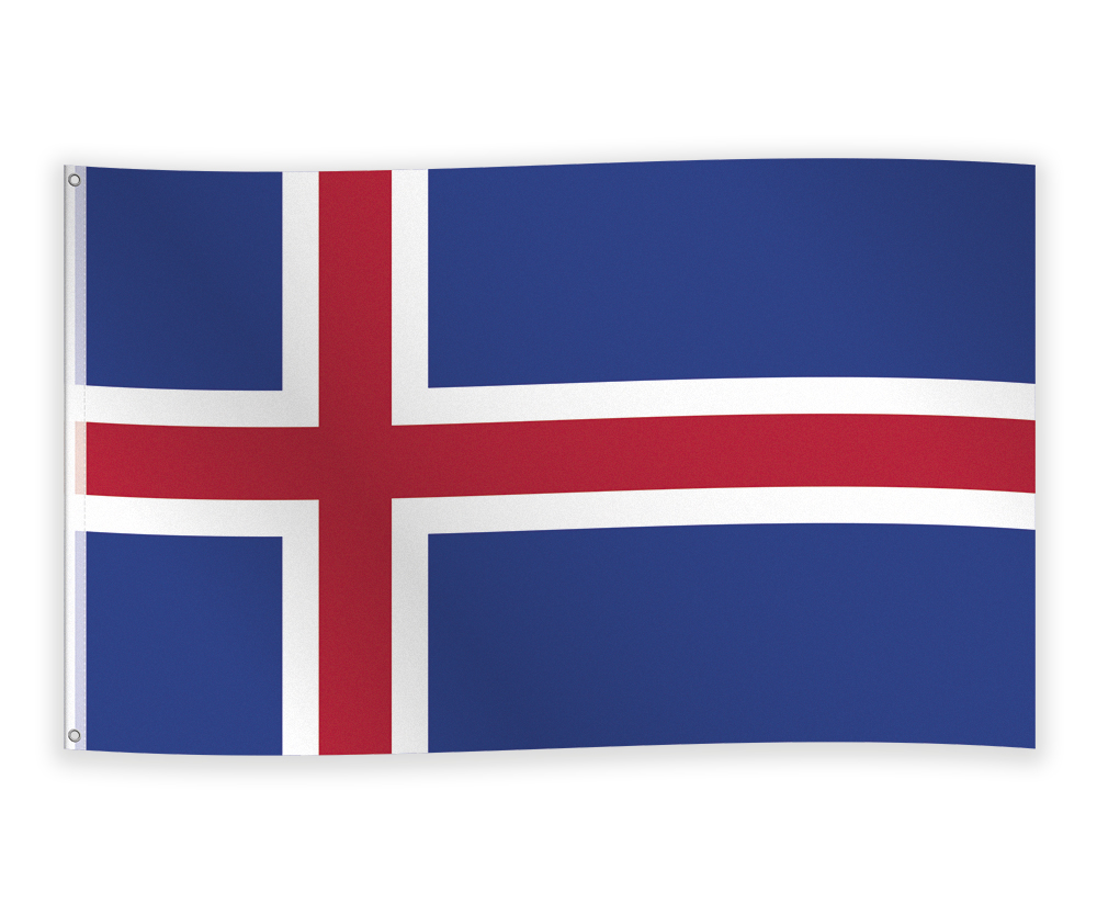 Vlag IJsland 90 x 150 cm