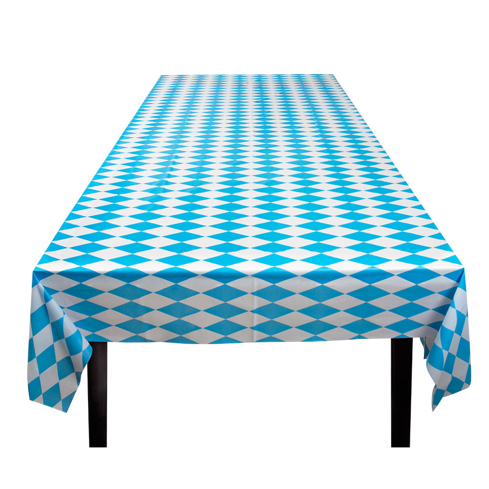 Tafelkleed plastic Oktoberfest blauw-wit