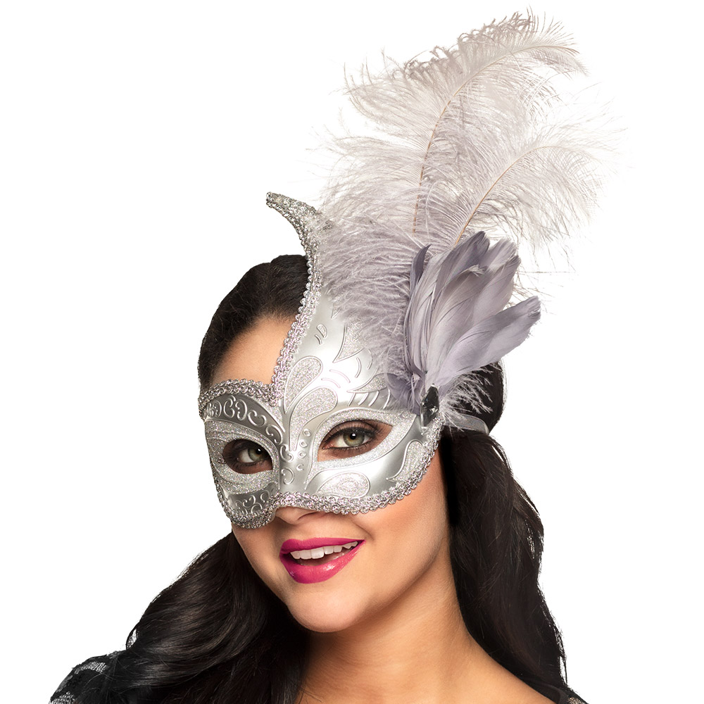 Oogmasker Venice prezioso veren zilver