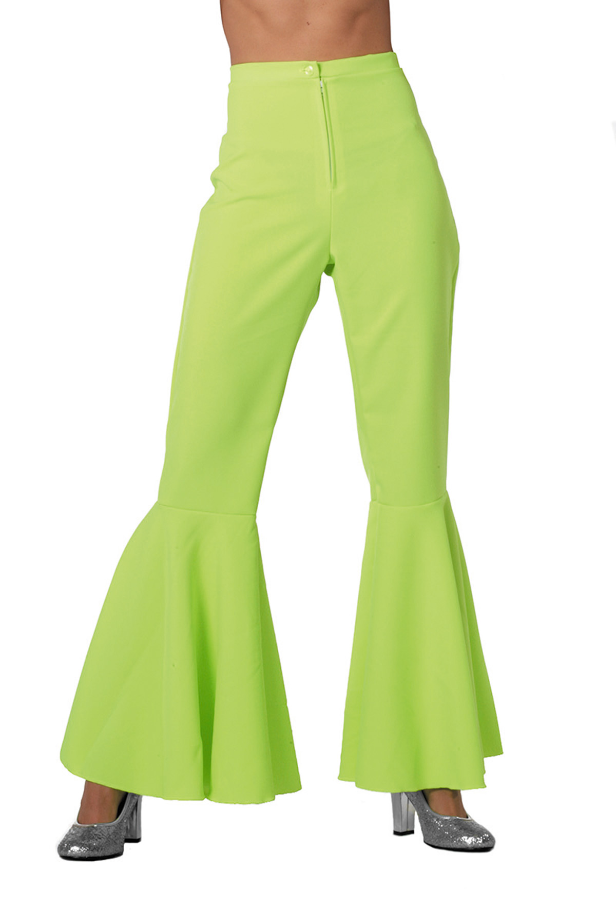 Hippie flared broek groen dames