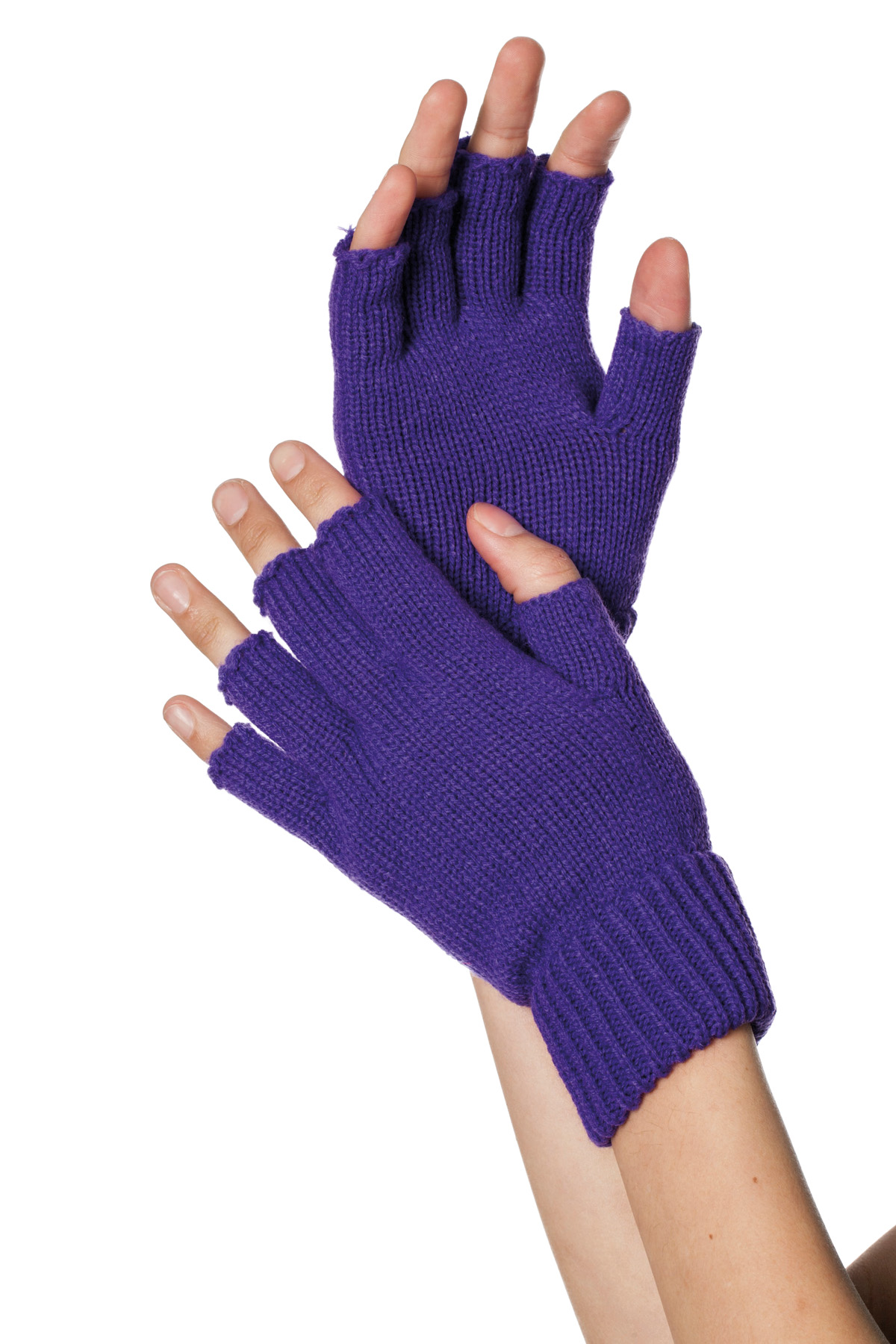 Vingerloze handschoenen paars