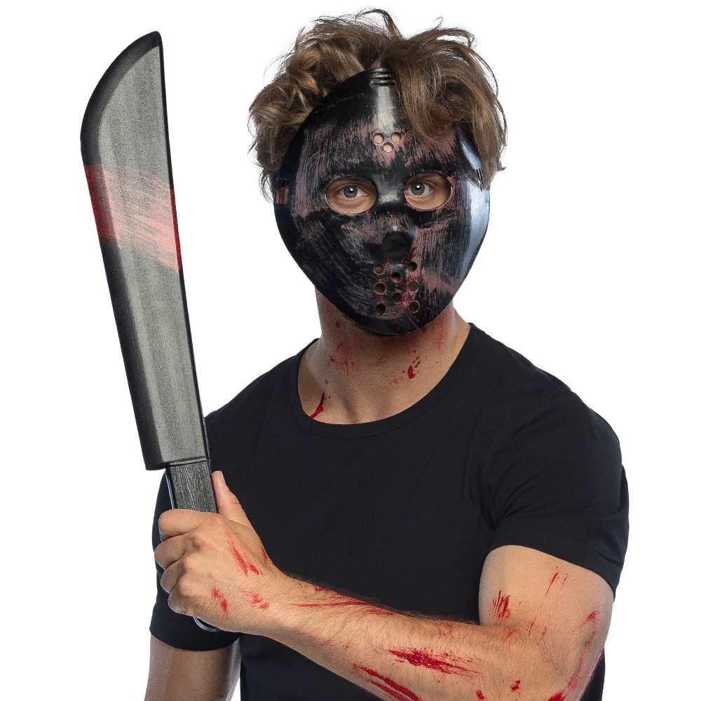 Halloween Killer masker met mes