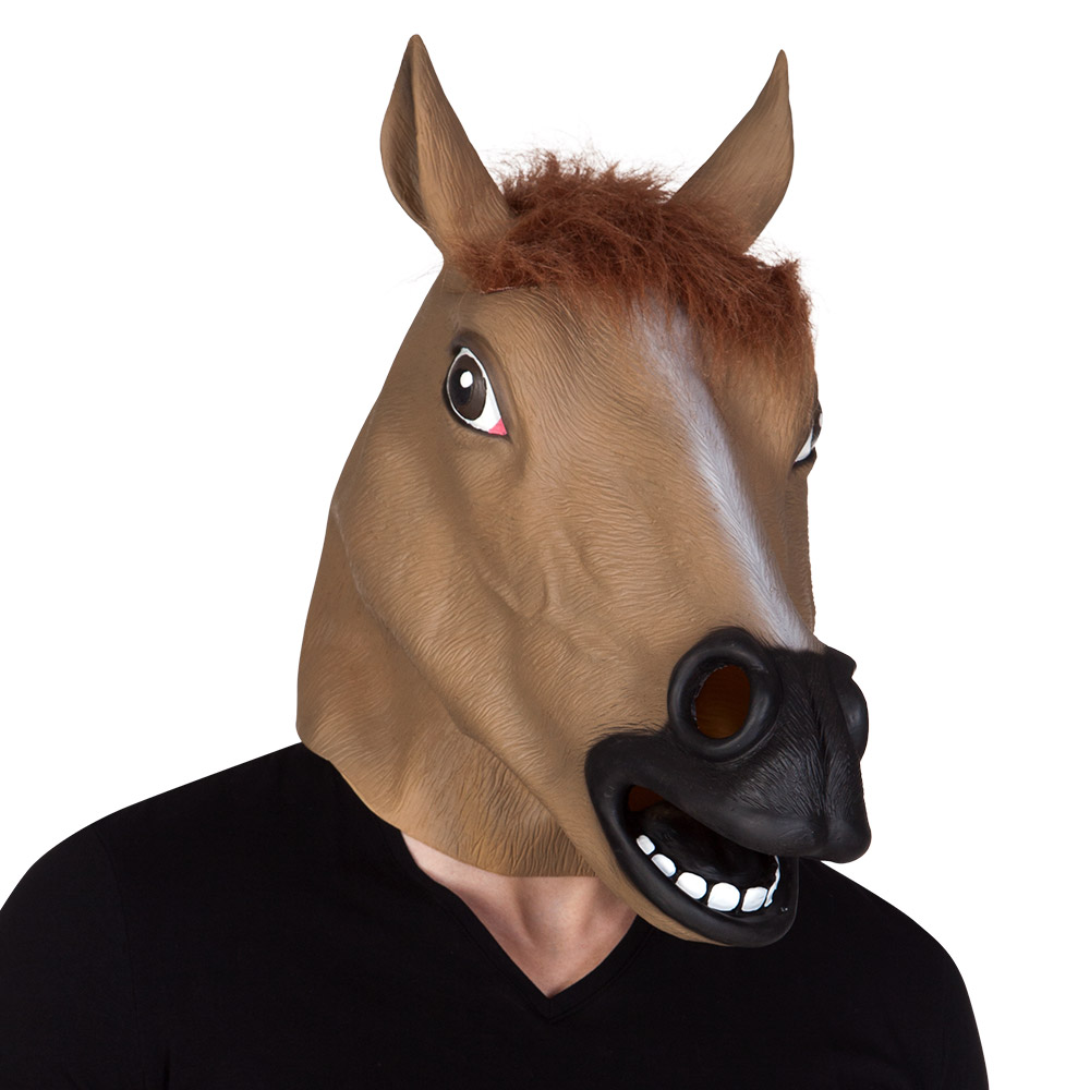 Rubber masker paard bruin