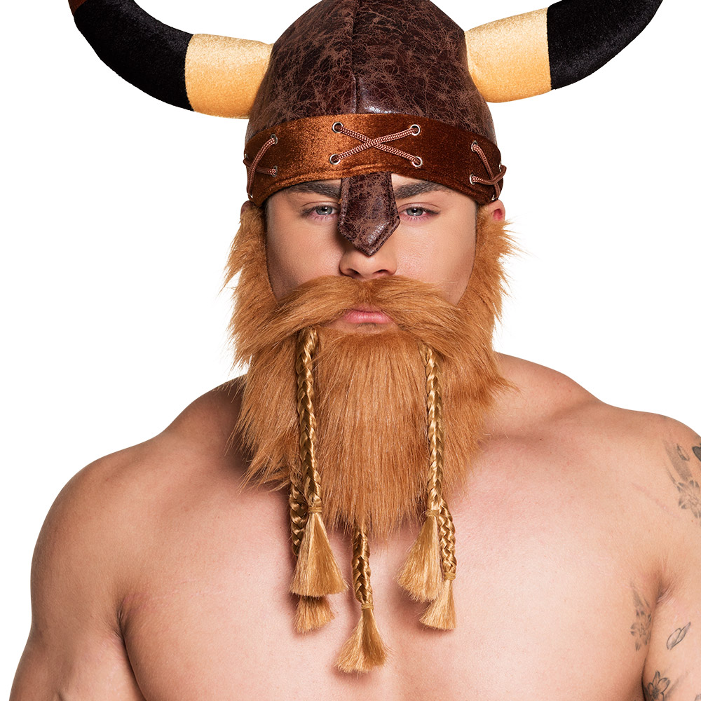 Viking baard met snor