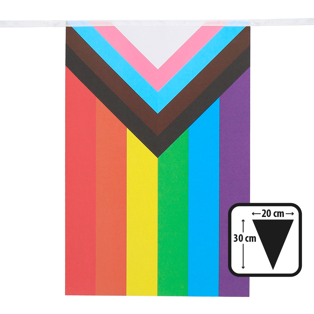 Pride progress regenboog papieren vlaggenlijn