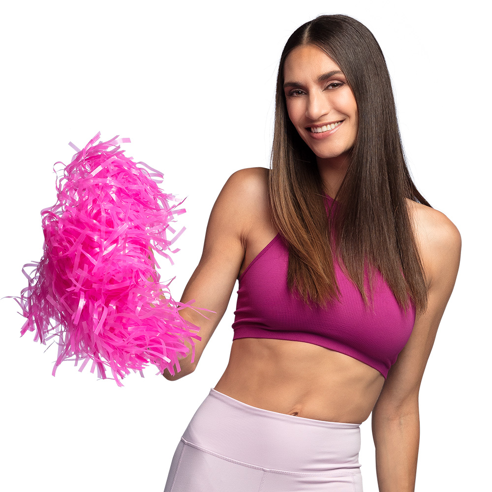Cheerleader pompom roze