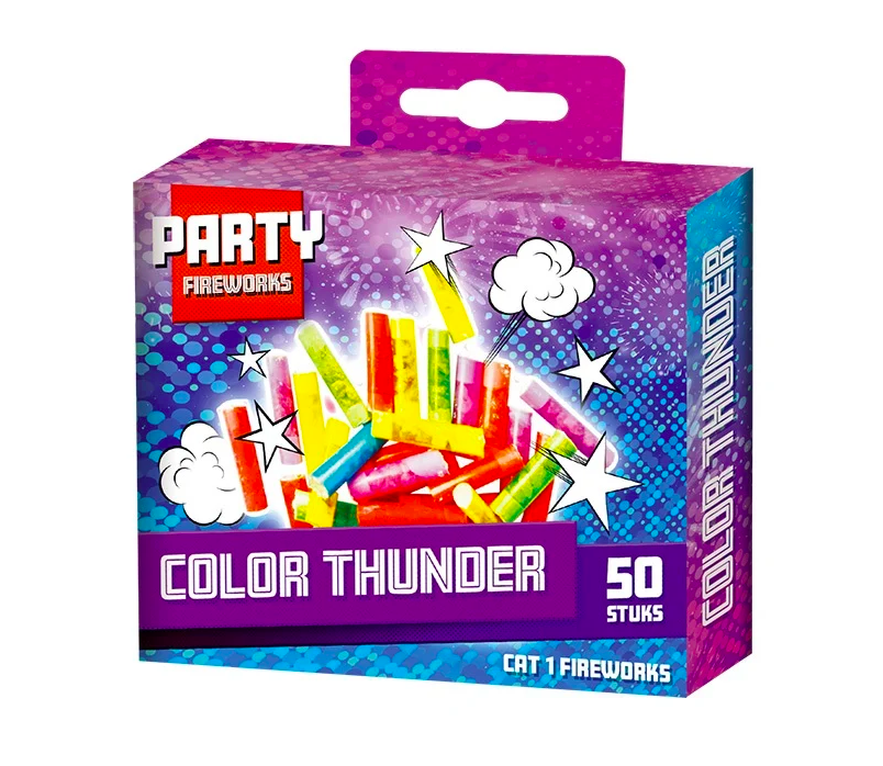 Color Thunders - 50 stuks - Cat. 1 vuurwerk