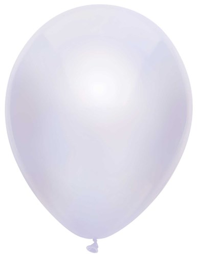 Ballonnen metallic wit - 30 cm