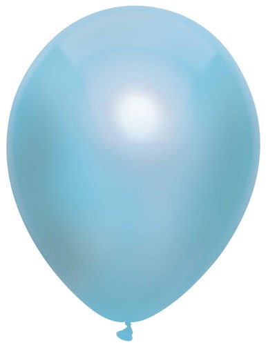 Ballonnen metallic lichtblauw - 30 cm