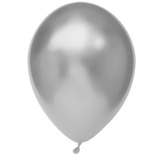 Ballonnen Chrome zilver 30 cm - 50 stuks