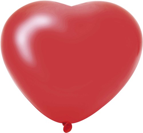 Ballonnen hartjes rood 6 stuks