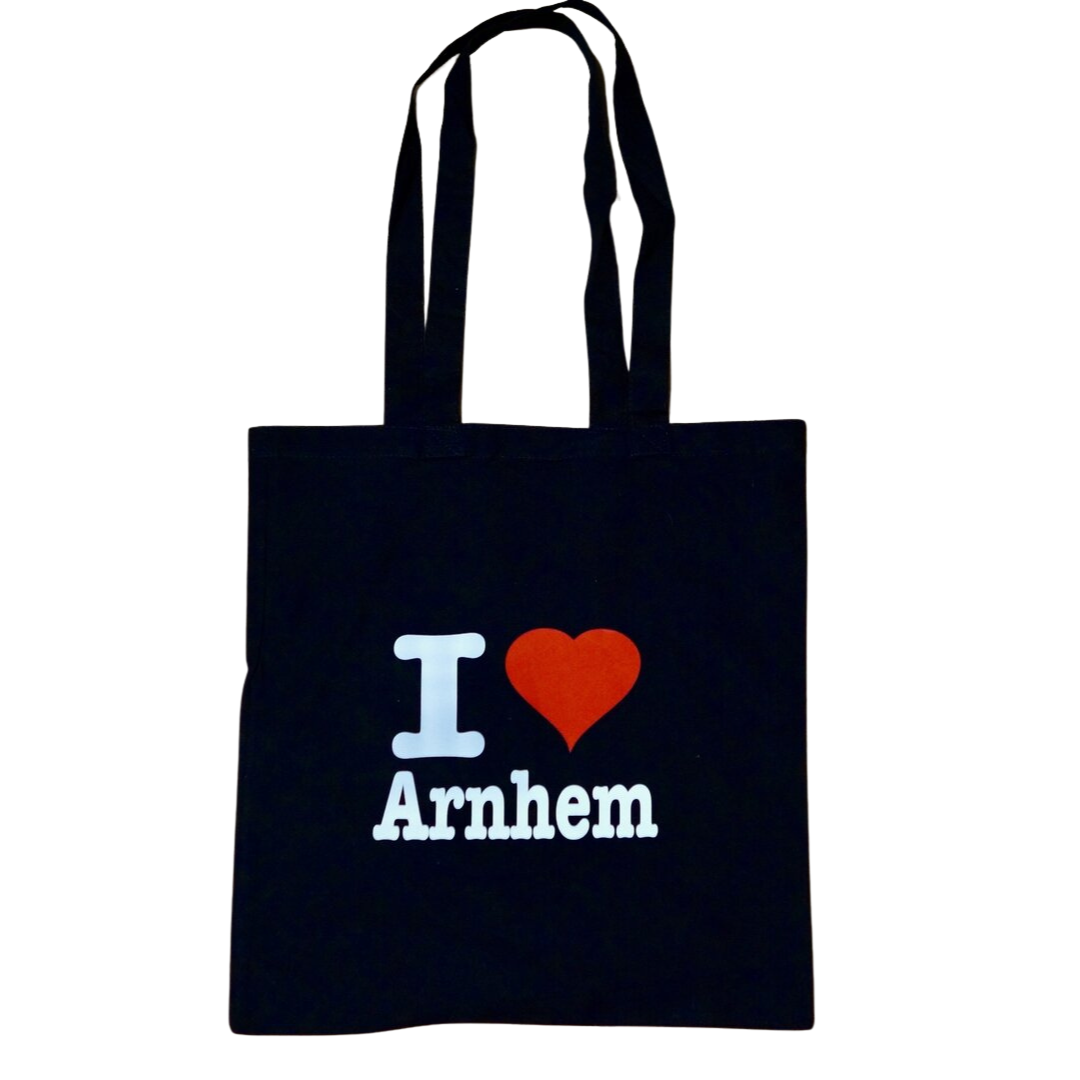 Arnhem Tas I Love Arnhem zwart katoen