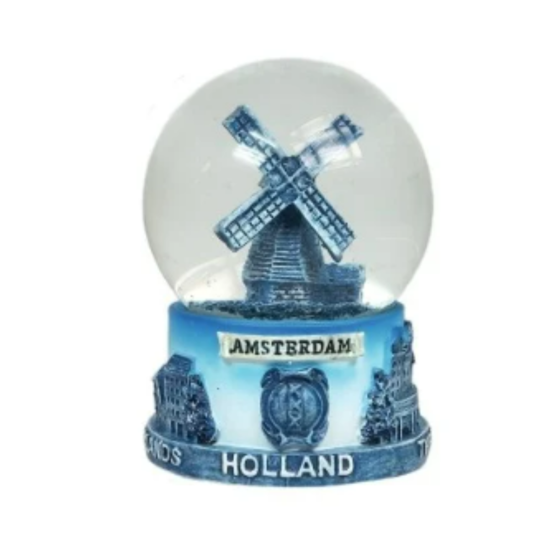 Sneeuwbol Molen Delftsblauw