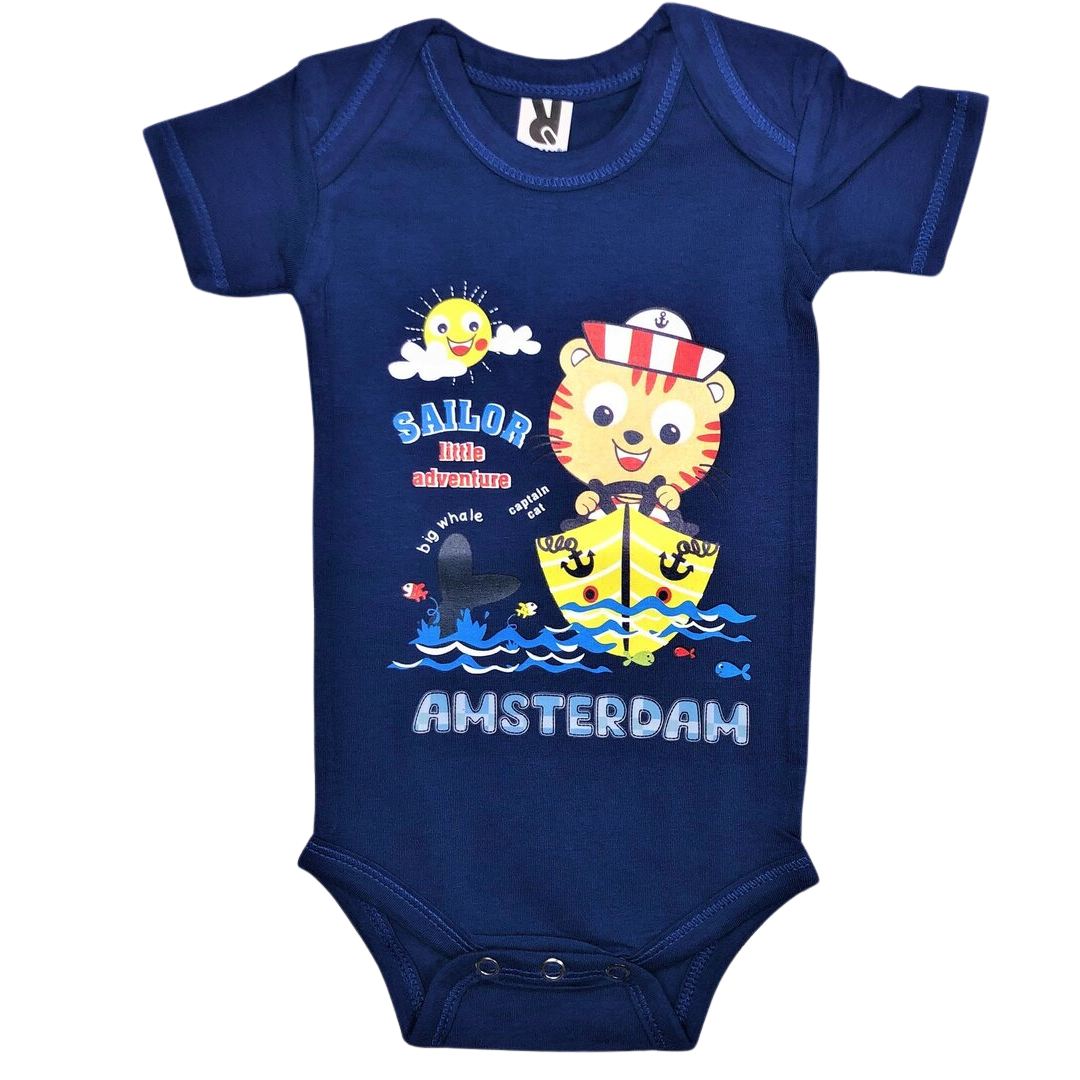 Romper blauw Amsterdam sailer baby's