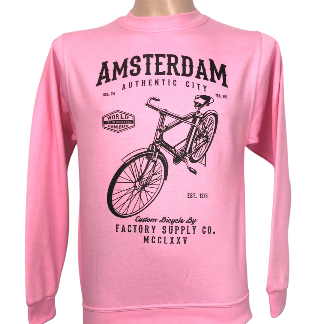 Sweater Amsterdam Fiets Roze