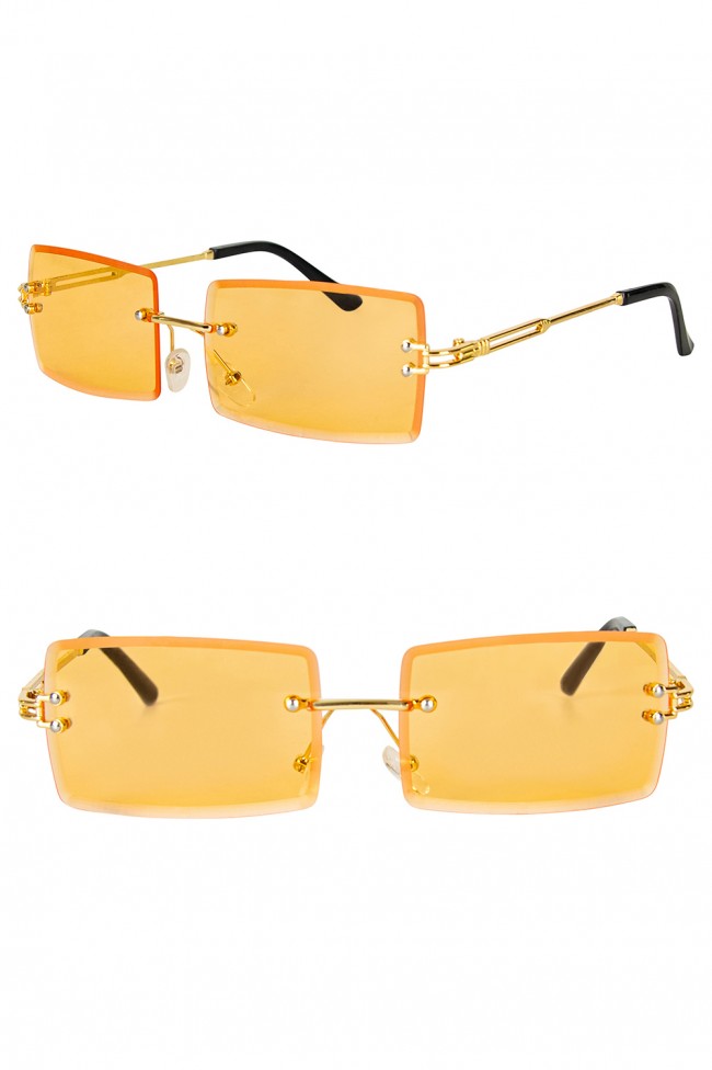 Partybril Oranje Rechthoek Met Oranje Glazen