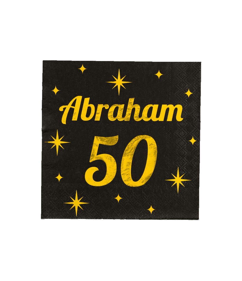 Servetten 50 jaar Abraham Classy - 16 stuks