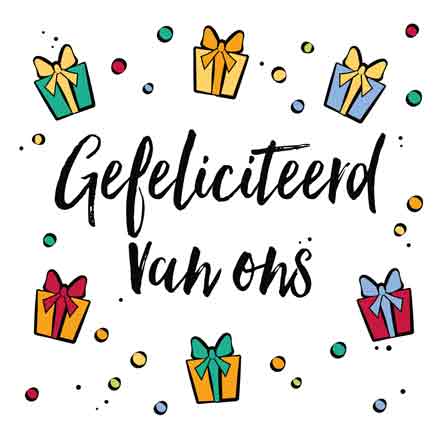 Wenskaart - Gefeliciteerd Van Ons - met Envelop