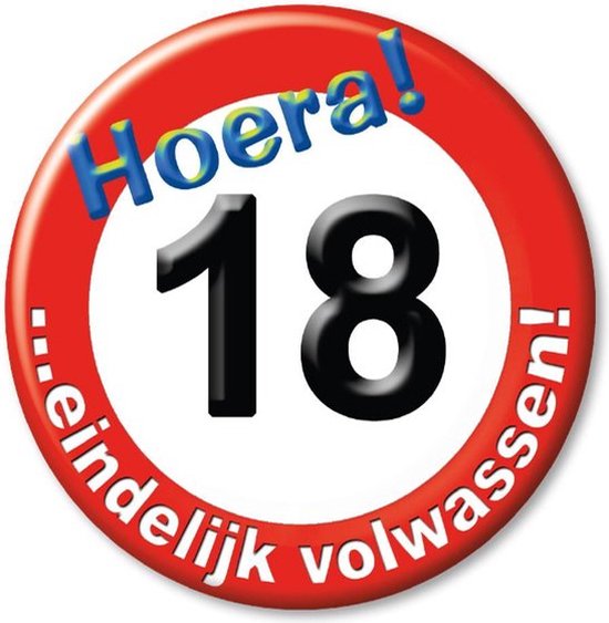 18 jaar button