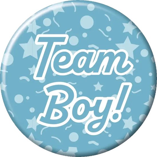 Button - Gender Reveal - Team Boy
