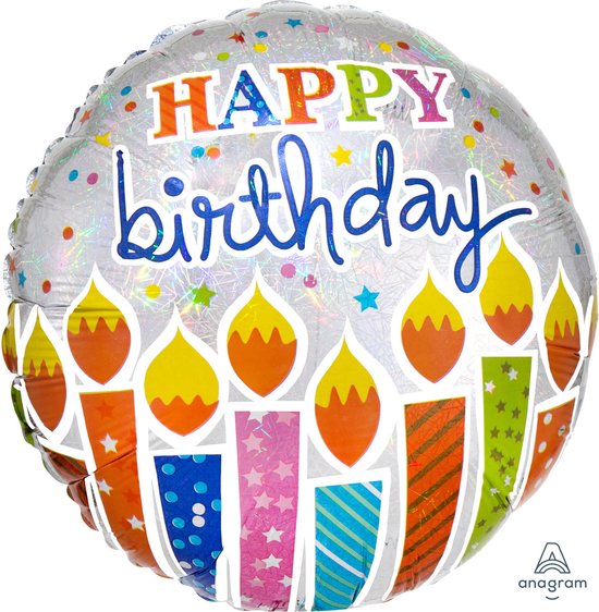 Folieballon shimmer birthday candles