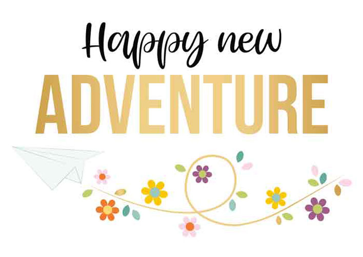 Wenskaart Daisy Happy New Adventure