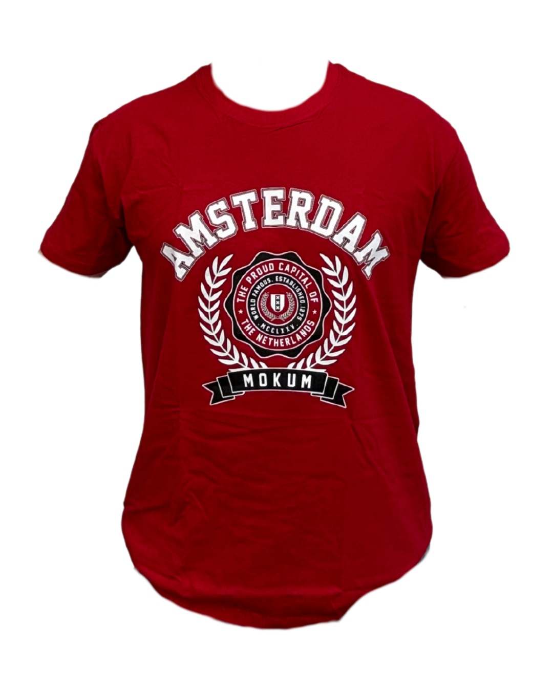 T-shirt rood Amsterdam mokum heren