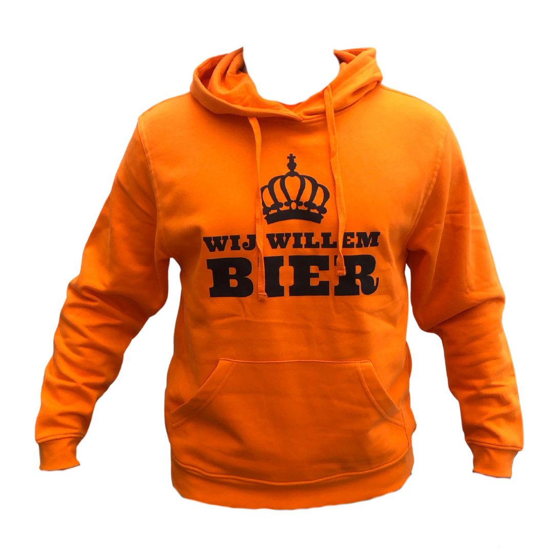 Oranje Koningsdag Hooded Sweatshirt - Wij Willem Bier