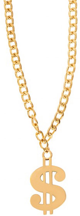 Ketting $ Dollar teken goud zware kwaliteit