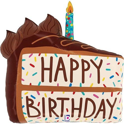 Folieballon - Happy Birthday Stukje Taart