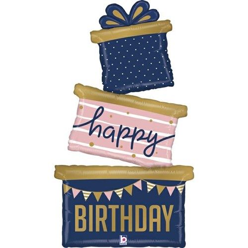 Folieballon - Happy Birthday Cadeautjes